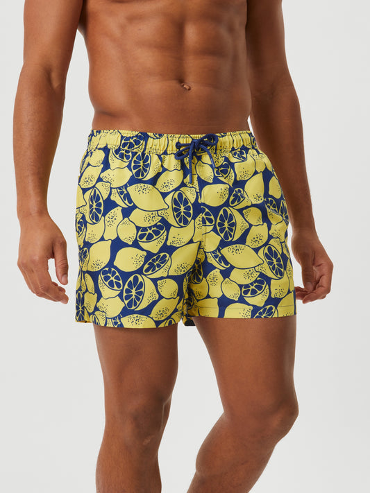 Bjorn Borg Ανδρικό Μαγιό Σόρτς - Borg Print Swim Shorts - Limoncello Big 1