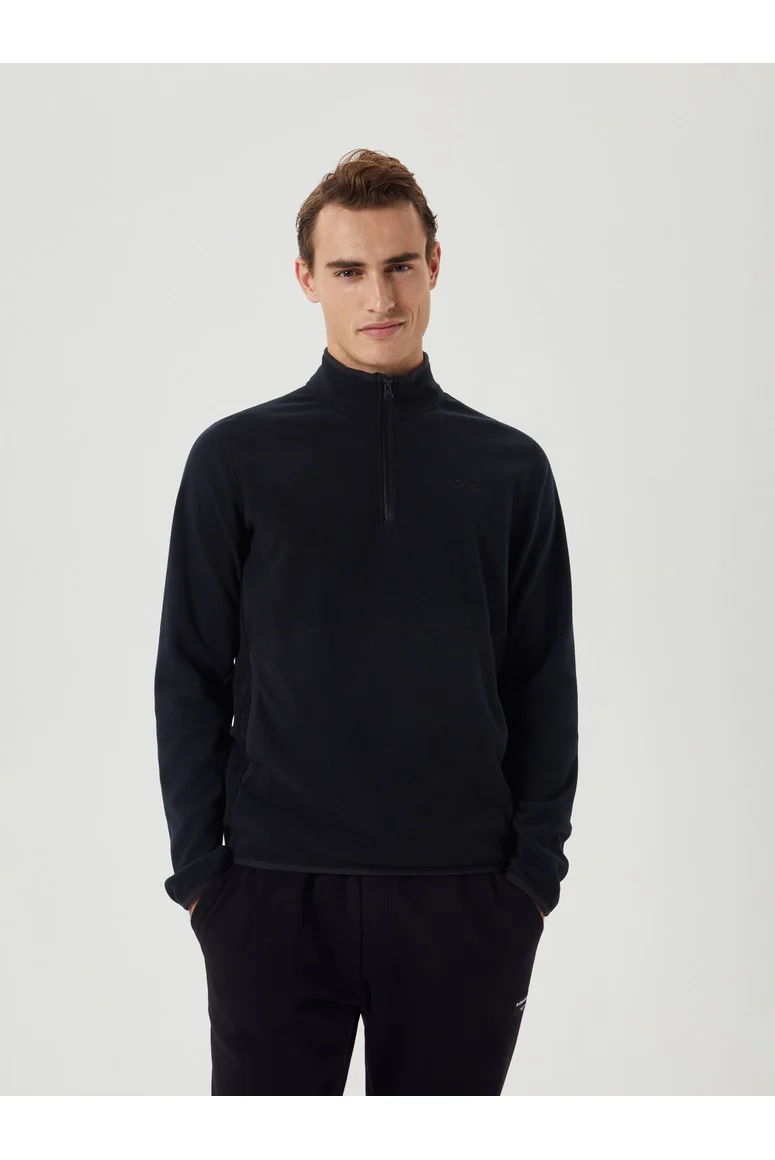 Bjorn Borg Ανδρικό Φούτερ fleece - Borg Half-Zip Fleece - Black Beauty