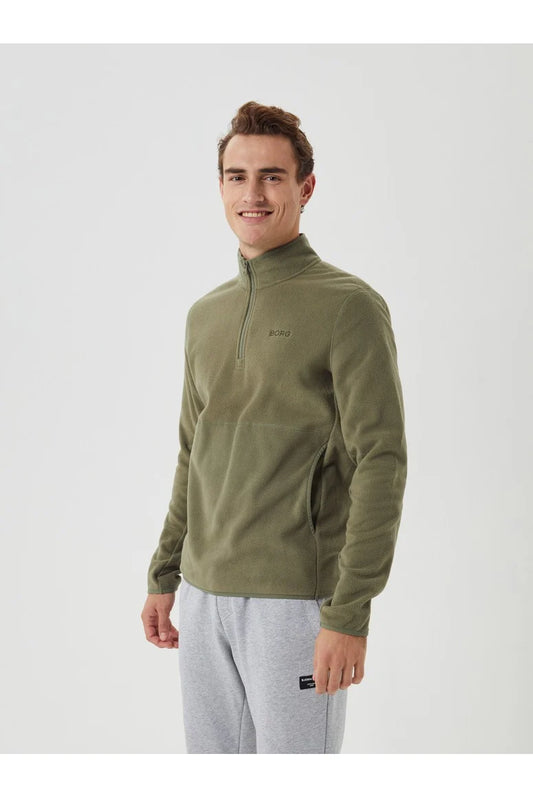 Bjorn Borg Ανδρικό Φούτερ fleece - Borg Half-Zip Fleece - Deep Lichen Green