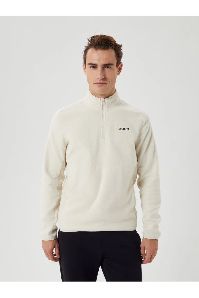 Bjorn Borg Ανδρικό Φούτερ fleece - Borg Half-Zip Fleece - Silver Birch