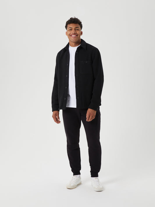Bjorn Borg Ανδρική Πλεκτή Ζακέτα - Centre Overshirt - Black Beauty