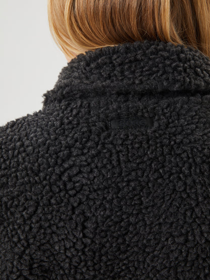 Bjorn Borg Γυναικεία Ζακέτα Fleece - Studio Pile Jacket - Dark Antracite Melange