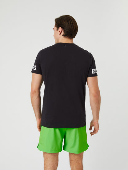 Bjorn Borg Ανδρικό Αθλητικό T-Shirt - Borg Cotton T-Shirt - Black Beauty