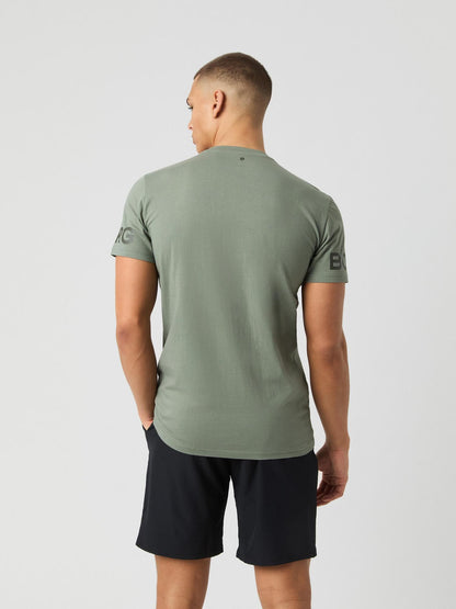 Bjorn Borg Ανδρικό Αθλητικό T-Shirt - Borg Cotton T-Shirt - Agave Green