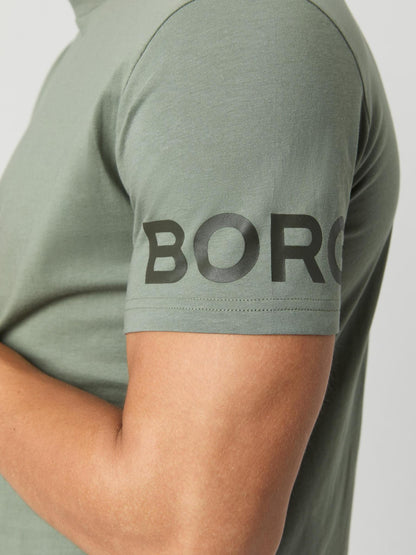 Bjorn Borg Ανδρικό Αθλητικό T-Shirt - Borg Cotton T-Shirt - Agave Green