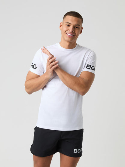 Bjorn Borg Ανδρικό Αθλητικό T-Shirt - Borg Cotton T-Shirt - Brilliant White