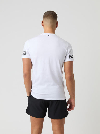 Bjorn Borg Ανδρικό Αθλητικό T-Shirt - Borg Cotton T-Shirt - Brilliant White
