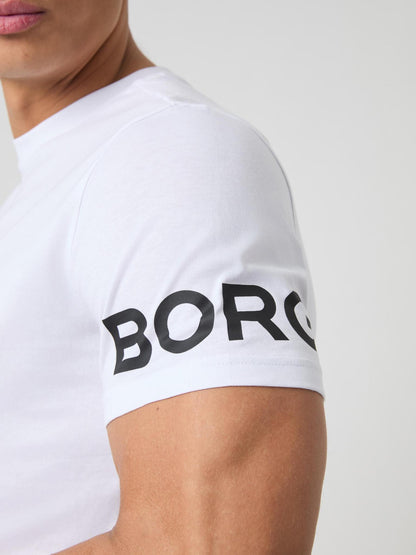 Bjorn Borg Ανδρικό Αθλητικό T-Shirt - Borg Cotton T-Shirt - Brilliant White
