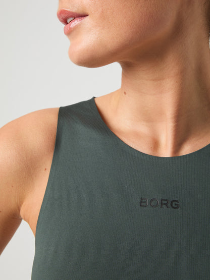 Bjorn Borg Γυναικεία Αμάνικη Αθλητική Μπλούζα - Running Feather Tank - Green