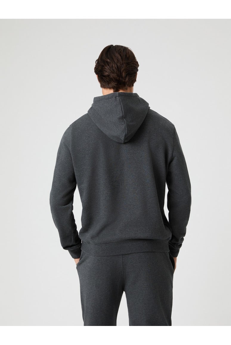Bjorn Borg Ανδρικό Φούτερ Με Κουκούλα - Classic Hoodie - Dark Gray Melange