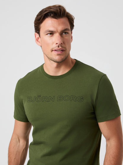 Bjorn Borg Ανδρικό Αθλητικό T-Shirt - Borg Essential 3 T-Shirt - Rifle Green
