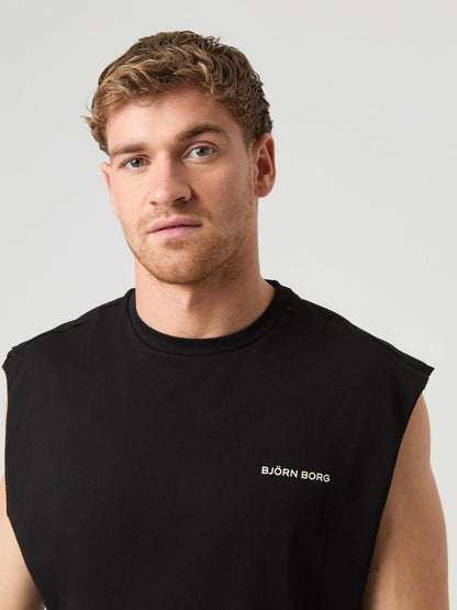 Bjorn Borg Ανδρικό Αθλητικό T-Shirt - Gym Sleeveless T-Shirt - Black Beauty