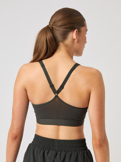 Bjorn Borg Γυναικείο Αθλητικό Μπουστάκι - Mid V Support Sports Bra - Peat