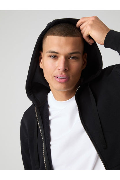 Bjorn Borg Ανδρική Ζακέτα Με Κουκούλα - Centre Zip Hoodie - Black Beauty