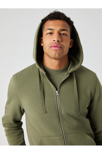 Bjorn Borg Ανδρική Ζακέτα Με Κουκούλα - Centre Zip Hoodie - Dusty Olive