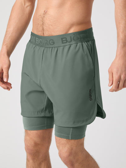 Bjorn Borg Ανδρικό Σορτς - Borg 2 In 1 Shorts - Agave Green