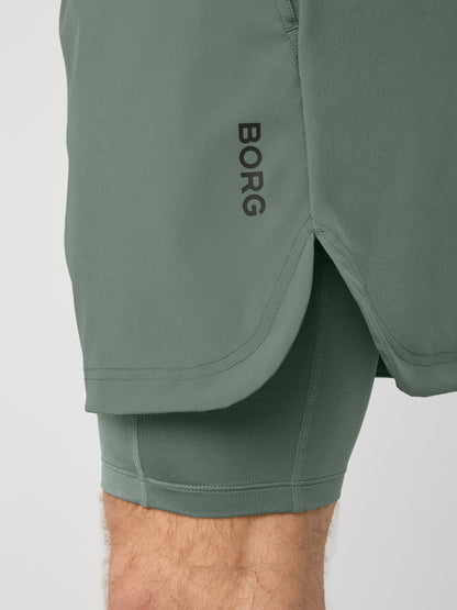 Bjorn Borg Ανδρικό Σορτς - Borg 2 In 1 Shorts - Agave Green