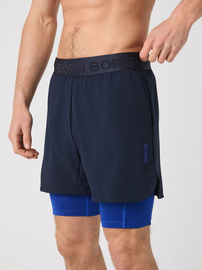 Bjorn Borg Ανδρικό Σορτς - Borg 2 In 1 Shorts - Night Sky