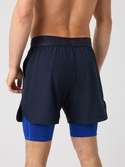 Bjorn Borg Ανδρικό Σορτς - Borg 2 In 1 Shorts - Night Sky
