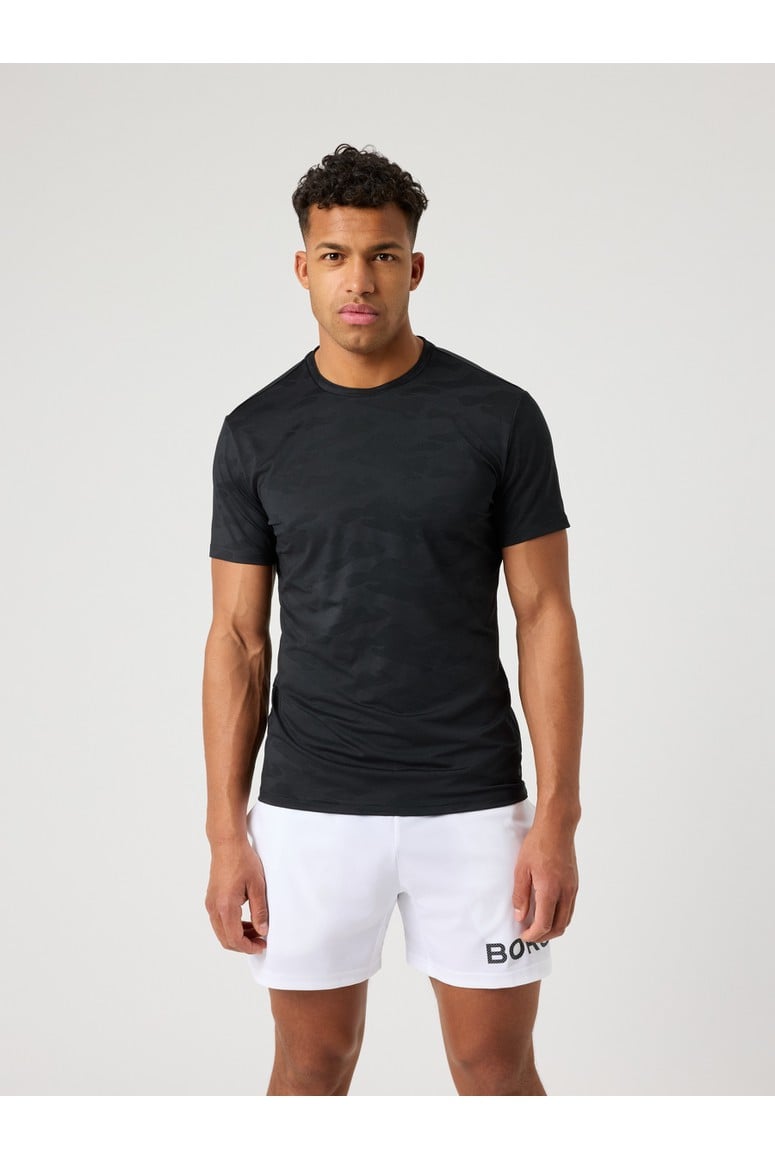 Bjorn Borg Ανδρικό T-Shirt - Borg Performance T-Shirt - Black Beauty