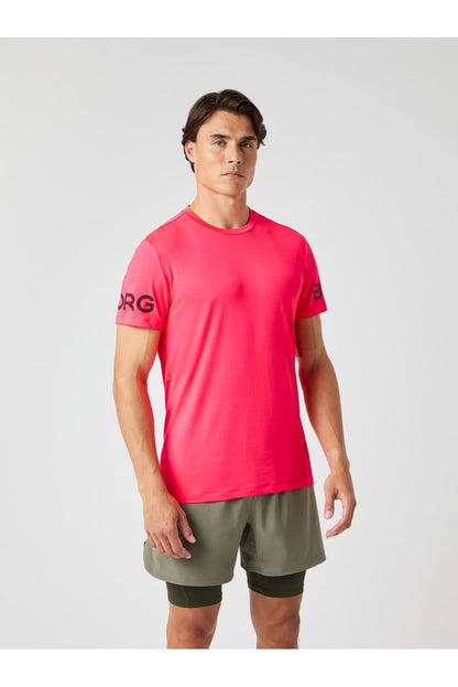 Bjorn Borg Ανδρικό T-Shirt - Borg T-Shirt - Diva Pink