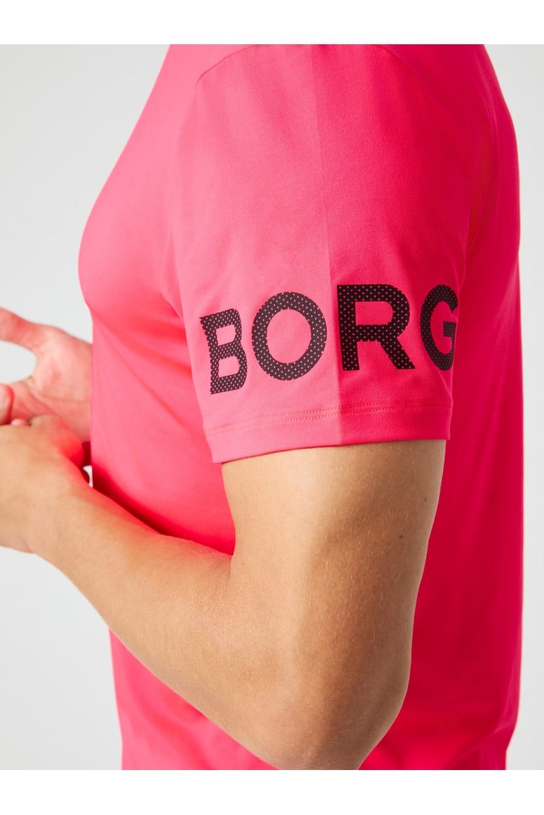 Bjorn Borg Ανδρικό T-Shirt - Borg T-Shirt - Diva Pink