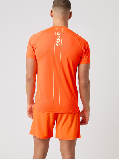 Bjorn Borg Ανδρικό Αθλητικό Polo - Ace Zip Polo Shirt - Orange