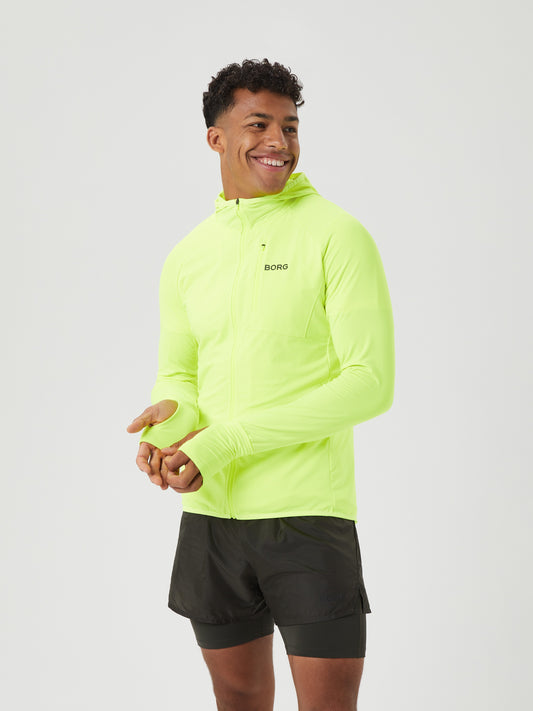 Bjorn Borg Ανδρική Αθλητική Ζακέτα - Borg Running Mid Layer Hood - Safety Yellow
