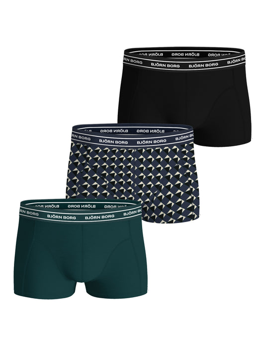 Bjorn Borg Ανδρικά Εσώρουχα 3τεμ. - Organic Cotton Stretch Trunk 3p - Multicolor