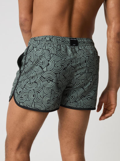 Bjorn Borg Ανδρικό Μαγιό Σόρτς - Borg Retro Print Swim Shorts - Tune Big 1