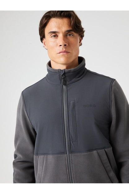 Bjorn Borg Ανδρική Ζακέτα fleece - Fleece Hybrid Jacket - Asphalt