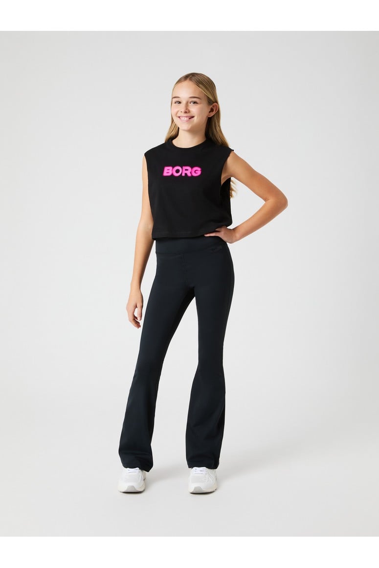 Bjorn Borg Παιδικό Παντελόνι Καμπάνα - Flare Leggings -  Black Beauty