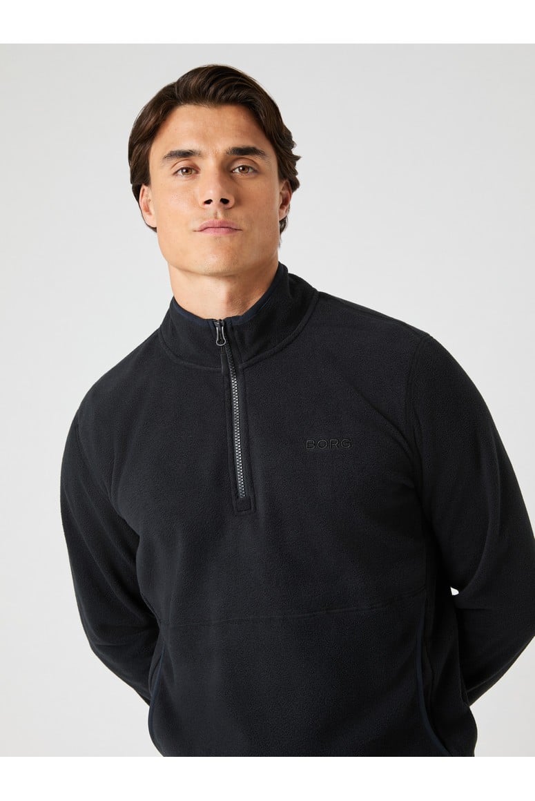 Bjorn Borg Ανδρικό Φούτερ fleece - Half Zip Fleece - Black Beauty