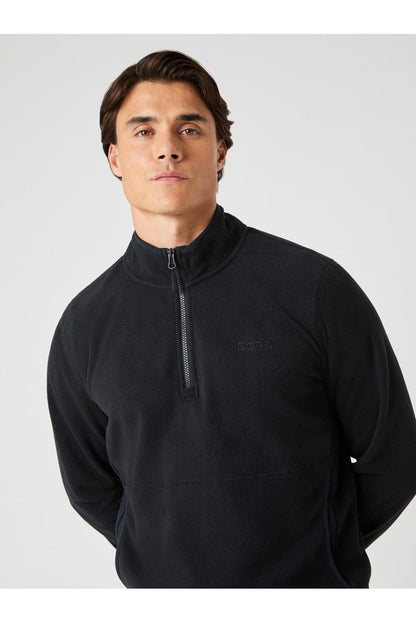 Bjorn Borg Ανδρικό Φούτερ fleece - Half Zip Fleece - Black Beauty