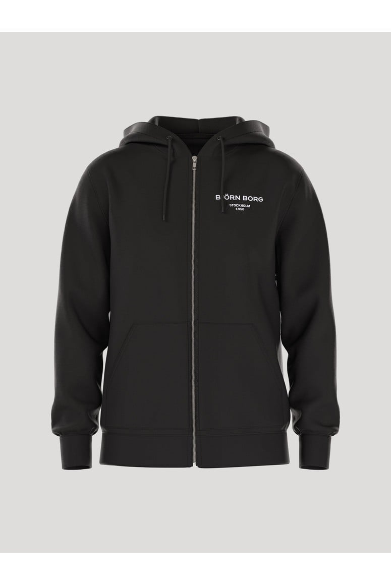 Bjorn Borg Ανδρική Ζακέτα Με Κουκούλα - Essential 1 Zip Hoodie -  Black Beauty