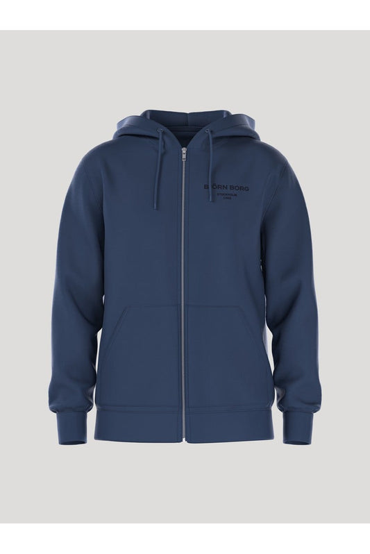 Bjorn Borg Ανδρική Ζακέτα Με Κουκούλα - Essential 1 Zip Hoodie - Sargasso Sea