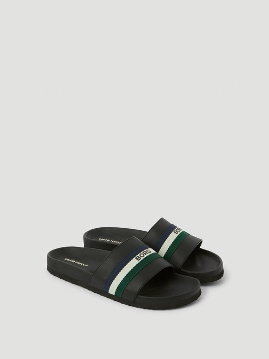 Bjorn Borg Unisex Παντόφλα - Unisex Heritage Slides - 10005960-BK055 - Black