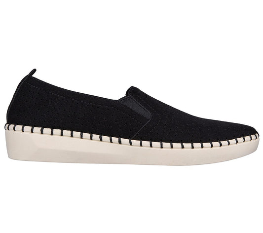Skechers Παπούτσι Γυναικείο - Perfed Twin Gore Slip On - Sepulveda 2.0 - 100159-BKW - Black-White
