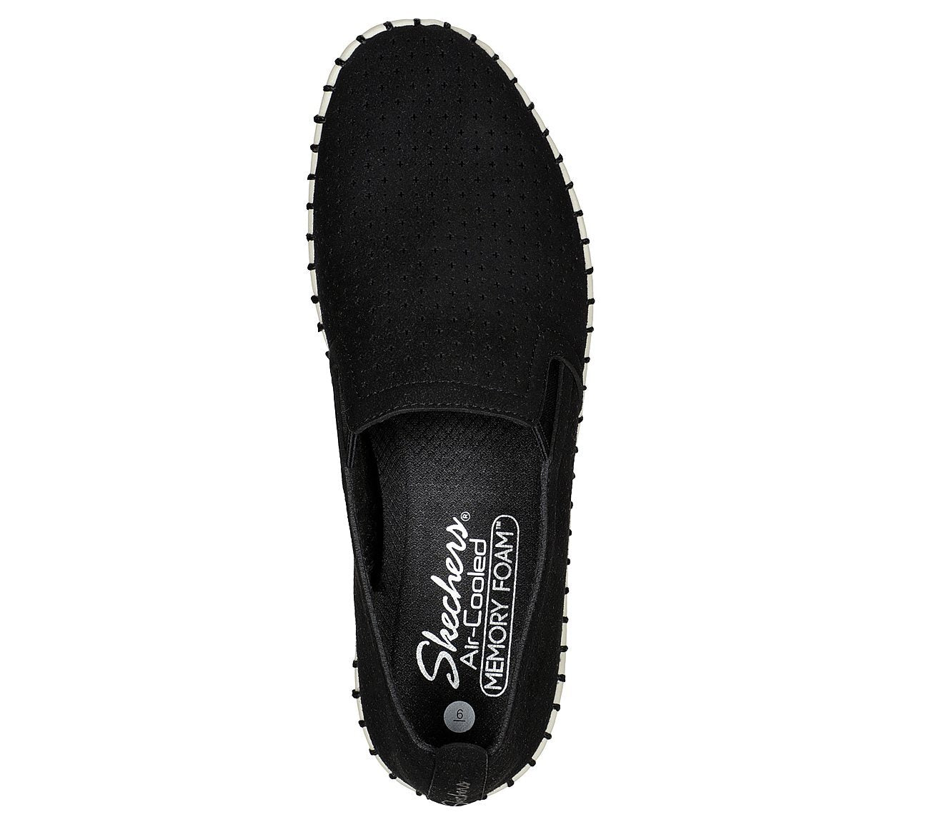 Skechers Παπούτσι Γυναικείο - Perfed Twin Gore Slip On - Sepulveda 2.0 - 100159-BKW - Black-White