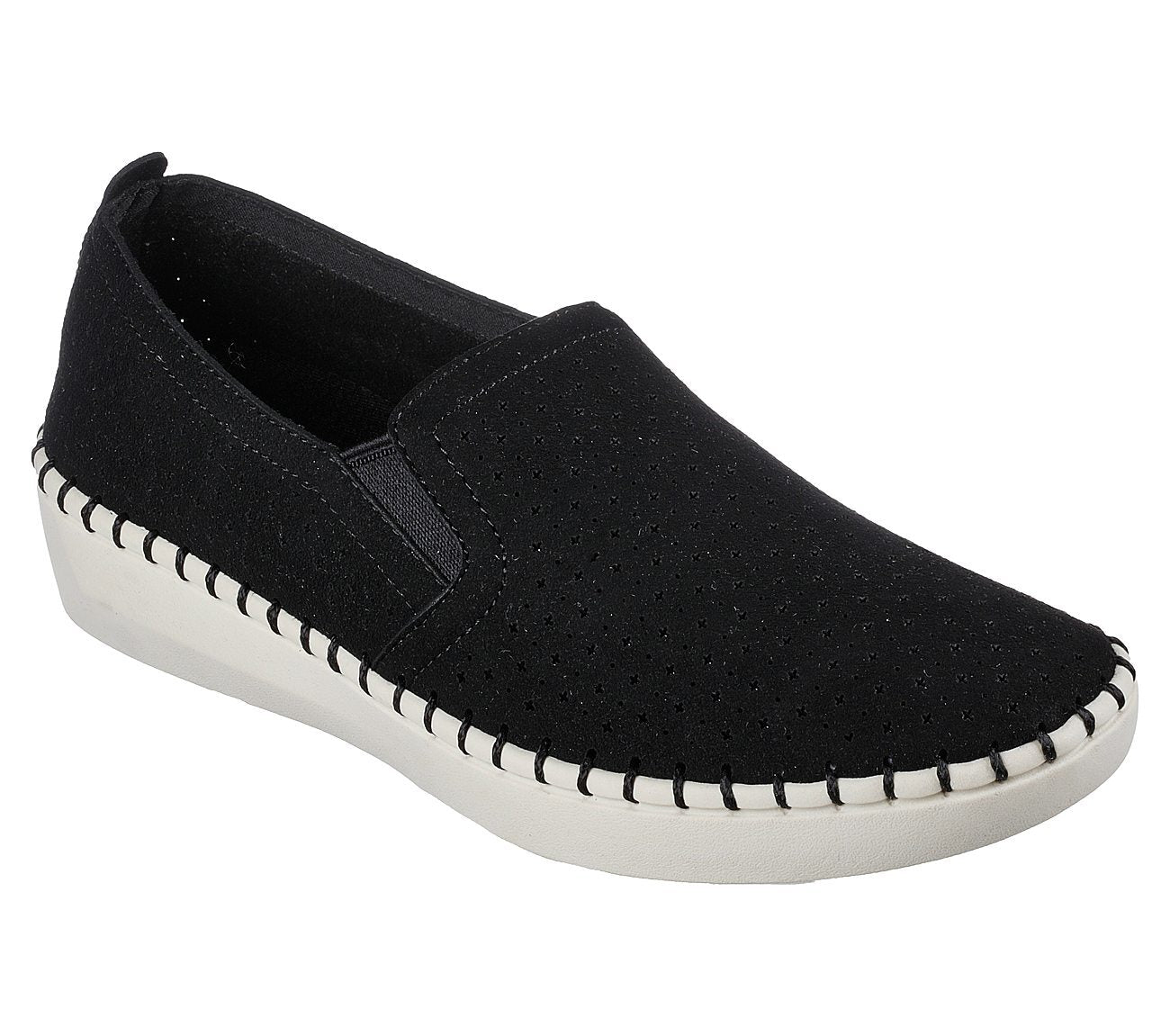 Skechers Παπούτσι Γυναικείο - Perfed Twin Gore Slip On - Sepulveda 2.0 - 100159-BKW - Black-White