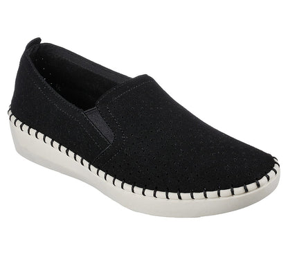 Skechers Παπούτσι Γυναικείο - Perfed Twin Gore Slip On - Sepulveda 2.0 - 100159-BKW - Black-White