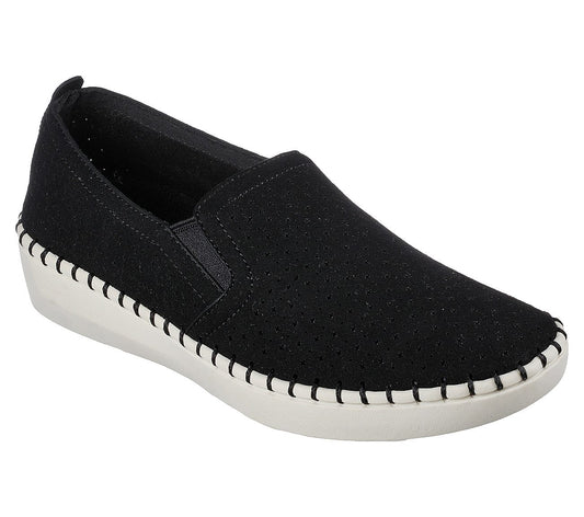 Skechers Παπούτσι Γυναικείο - Perfed Twin Gore Slip On - Sepulveda 2.0 - 100159-BKW - Black-White
