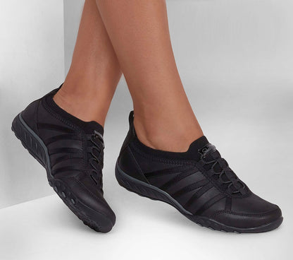 Skechers Παπούτσι Γυναικείο - Relaxed Fit: Breathe-Easy - Remember Me -100371-BBK - Black