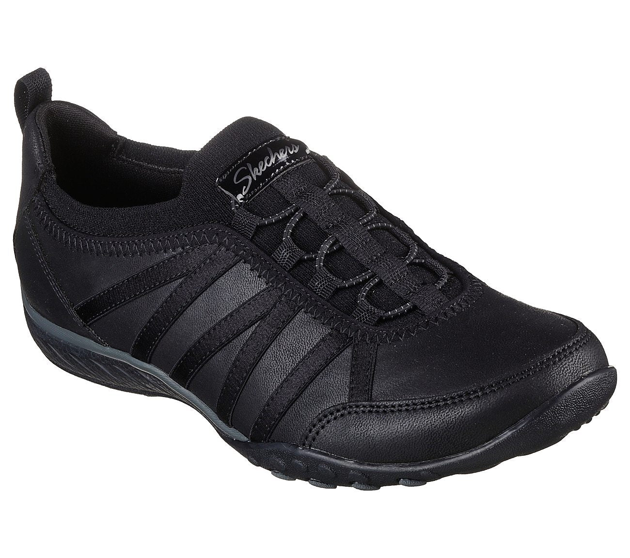 Skechers Παπούτσι Γυναικείο - Relaxed Fit: Breathe-Easy - Remember Me -100371-BBK - Black