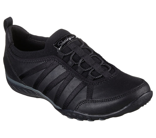 Skechers Παπούτσι Γυναικείο - Relaxed Fit: Breathe-Easy - Remember Me -100371-BBK - Black