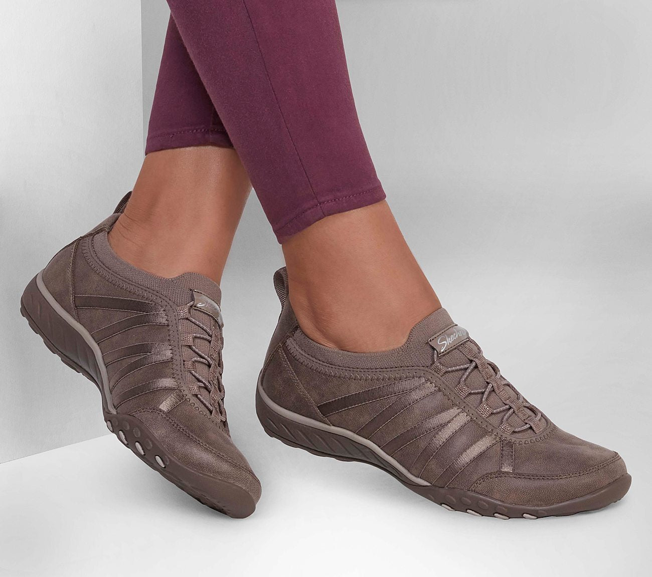 Skechers Παπούτσι Γυναικείο - Relaxed Fit: Breathe-Easy - Remember Me -100371-DKTP - Dark Brown