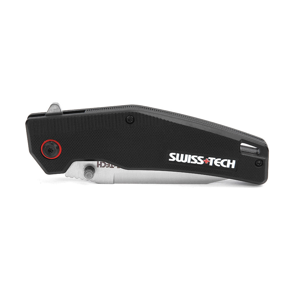 Swiss Tech G10 Folding Knife - Μαύρο