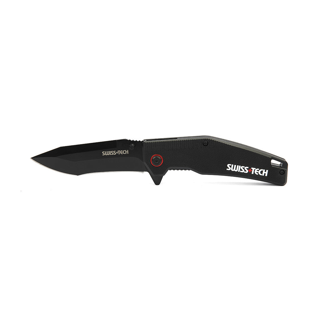 Swiss Tech G10 Folding Knife - Μαύρο