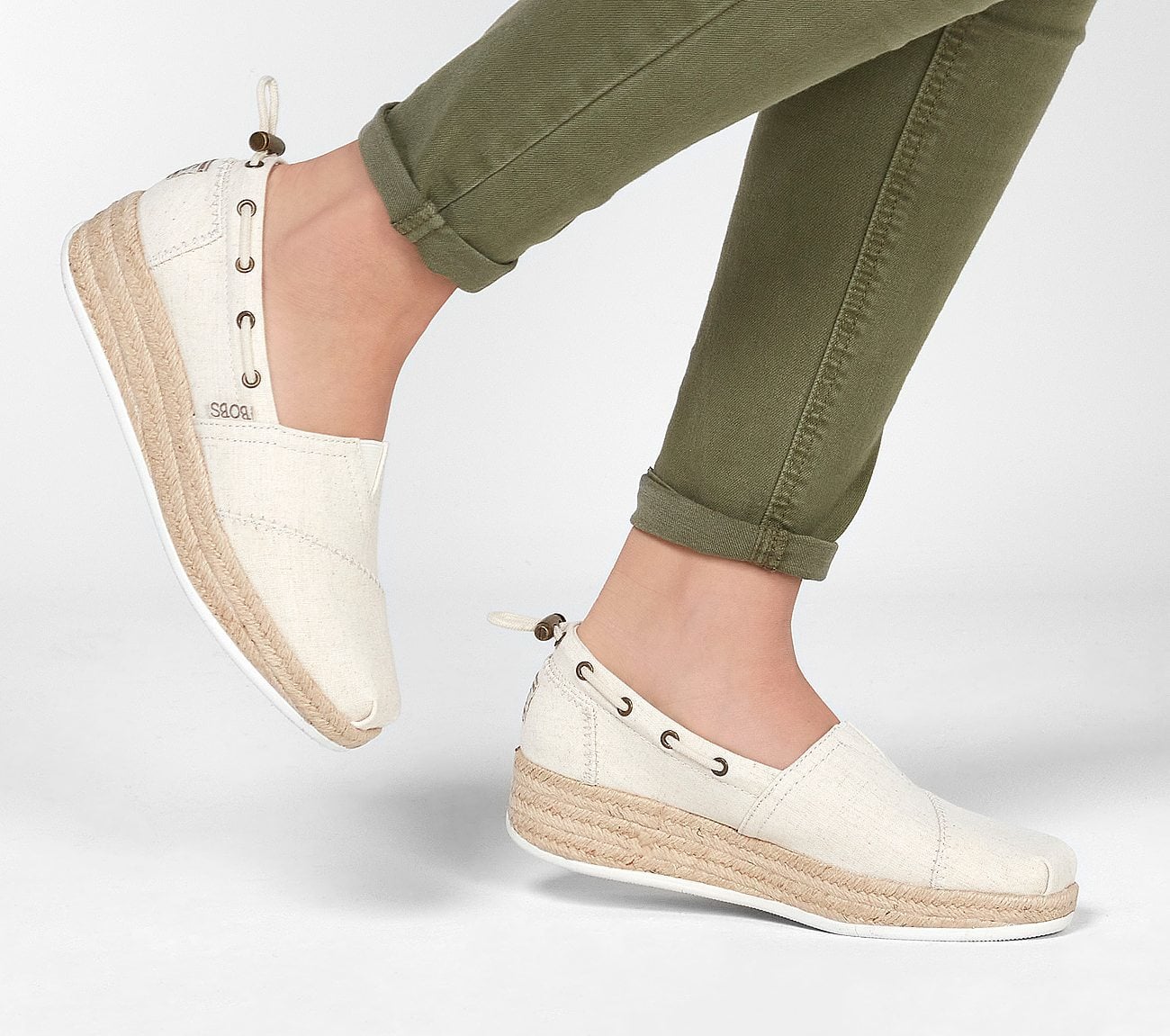 Skechers Γυναικείες Εσπαντρίγιες - Bobs HighLights 2.0 - Yacht Master 113075-NAT Natural