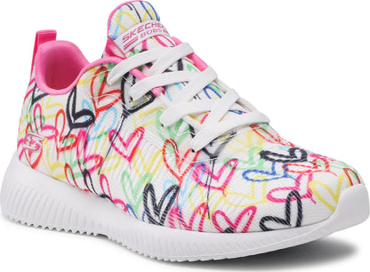 Skechers Παπούτσι Γυναικείο - x JGoldcrown: Bobs Sport Squad - (117092-WMLT) White